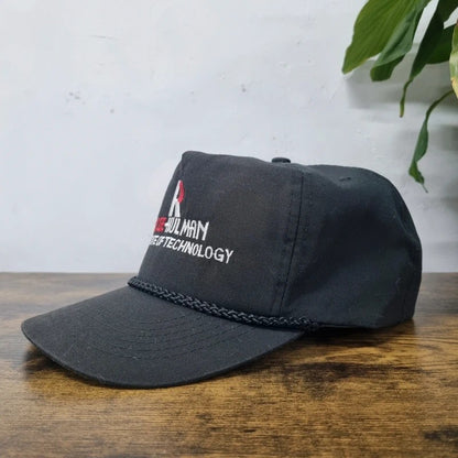 Vintage American Trucker Hat Snapback cap one size institute of technology black