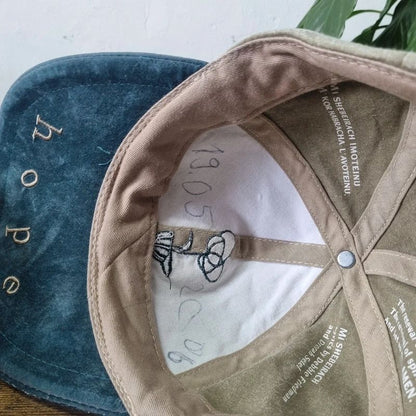 Vintage American Baseball Hat Snapback cap one size adjustable khaki green hats of hope
