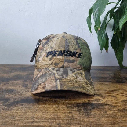 Vintage American Baseball Hat Snapback cap one size adjustable realtree camo khaki brown penske