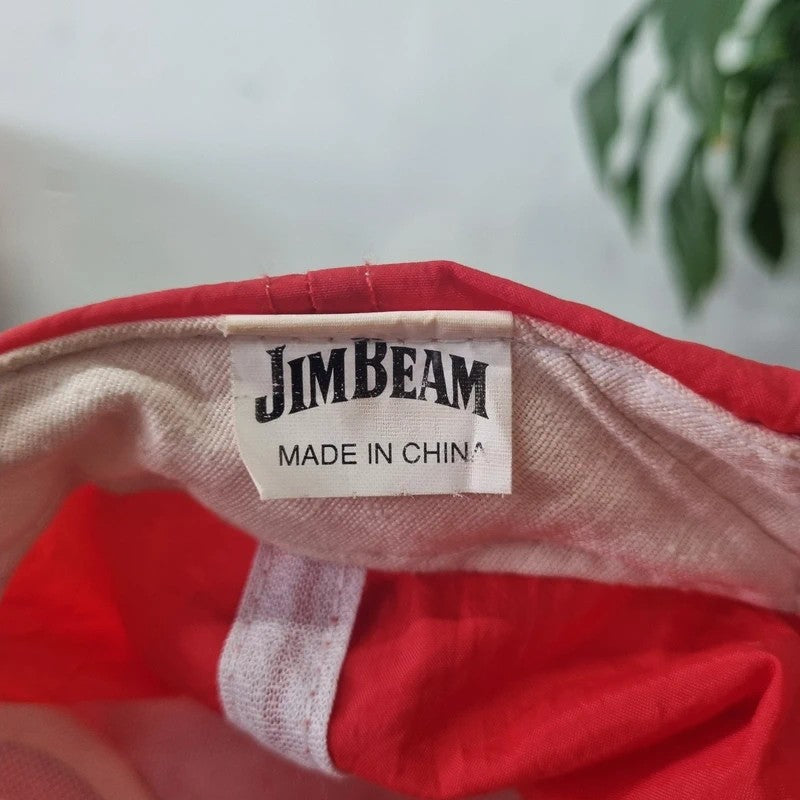 Vintage American Trucker Hat Snapback cap one size red Jim Beam promo