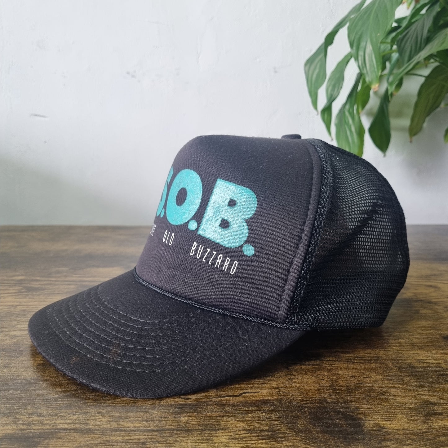 Vintage American Trucker Hat Snapback cap one size adjustable black