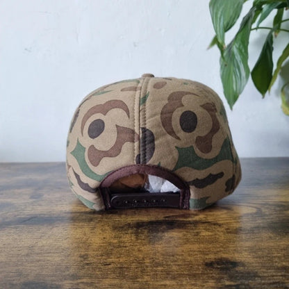 Vintage American Trucker Hat Snapback cap one size adjustable khaki brown camo ape Lagrance newman