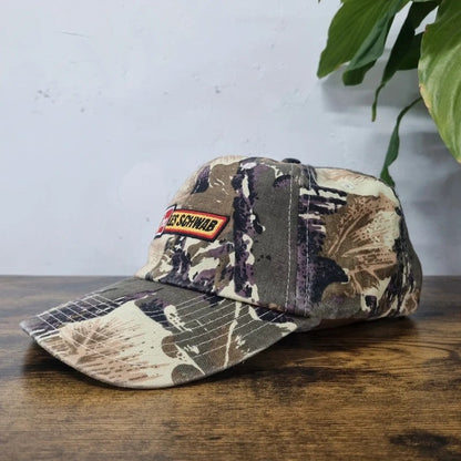 Vintage American Baseball Hat Snapback cap one size adjustable beige khaki tires les schwab