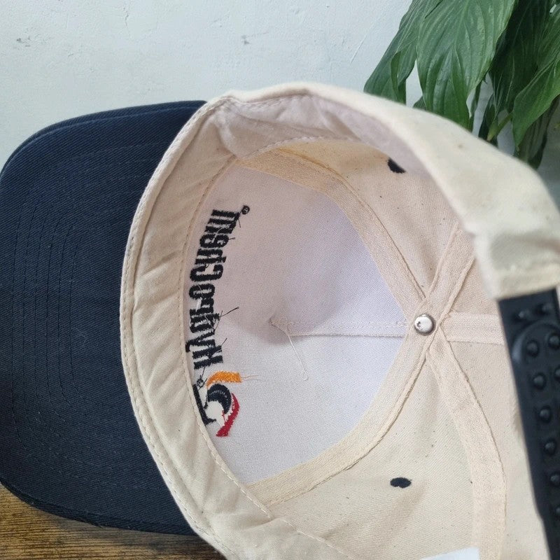 Vintage American Baseball Hat Snapback cap one size adjustable Hydro Chem cream black