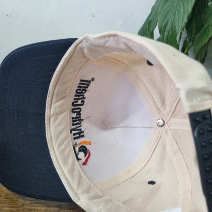 Vintage American Baseball Hat Snapback cap one size adjustable Hydro Chem cream black