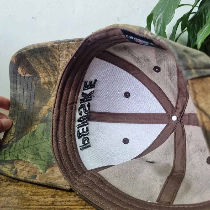 Vintage American Baseball Hat Snapback cap one size adjustable realtree camo khaki brown penske