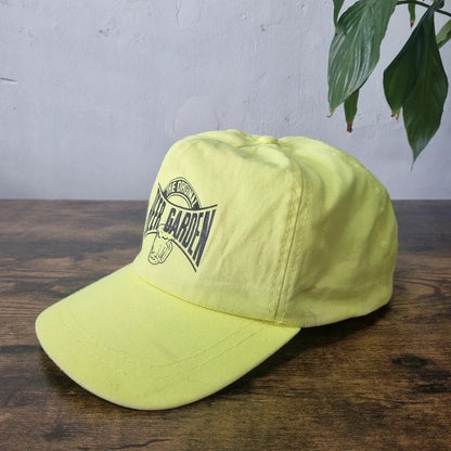 Vintage American Trucker Hat Snapback cap one size adjustable neon yellow beer garden
