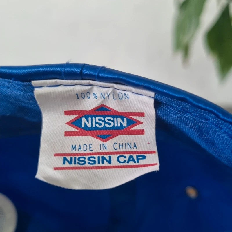 Vintage American Trucker Hat Snapback cap one size adjustable blue Panama city beach