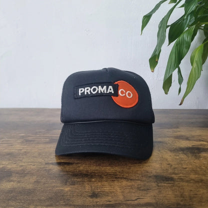 Vintage American Trucker Hat Snapback cap one size adjustable black proma co