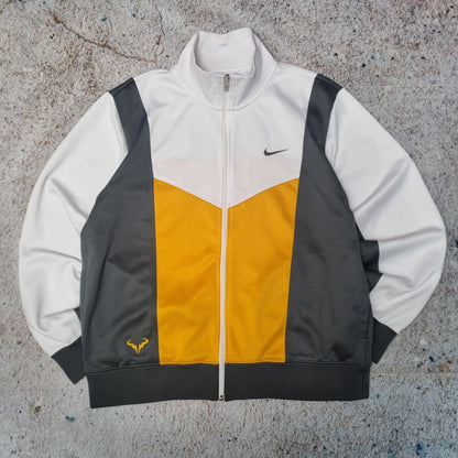 Nike Rafa Nadal 2010 World Tour Jacket, Size XL White Yellow Grey
