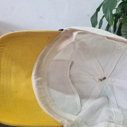 Vintage American Trucker Hat Snapback cap one size white yellow cozumel island mexico
