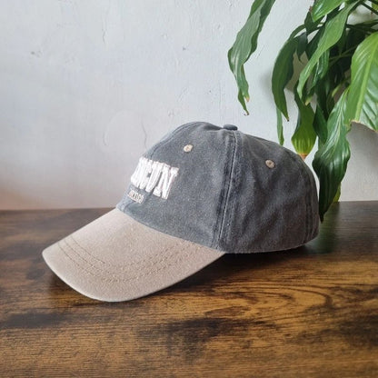 Vintage American Baseball Hat Snapback cap one size adjustable Cancun mexico grey beige