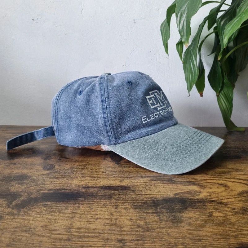 Vintage American Baseball Hat Snapback cap one size adjustable blue green elctro motive