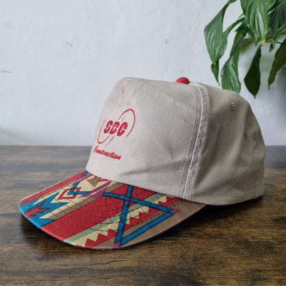 Vintage American Trucker Hat Snapback cap one size adjustable SBC Construction