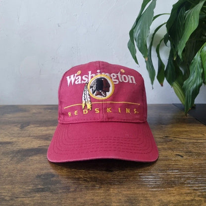 Vintage American Baseball Hat Snapback cap one size adjustable burgundy Washington redskins nfl