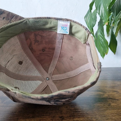Vintage American Baseball Hat Snapback cap one size timberlake welding realtree camo khaki green