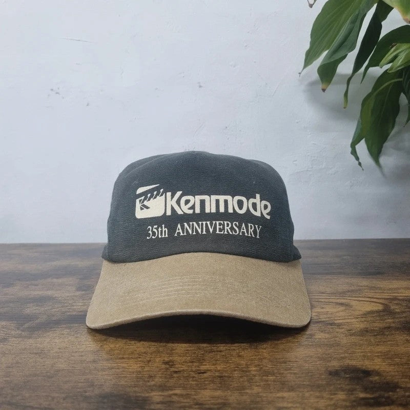 Vintage American Baseball Hat Snapback cap one size adjustable green beige Kenmode film
