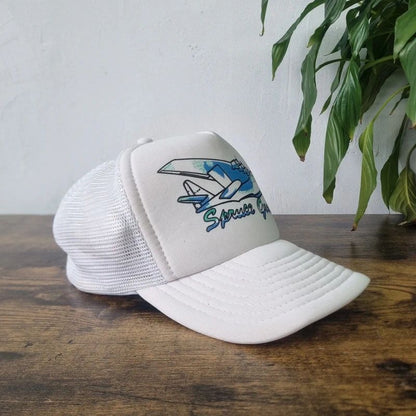 Vintage American Trucker Hat Snapback cap one size adjustable white spruce goose airline