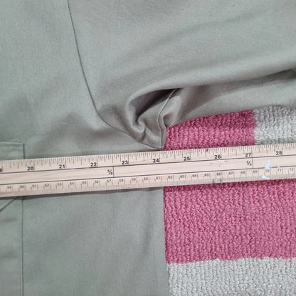 Vintage Dickies Boxy Fit Cropped Shirt Short Sleeve large plain Beige Button Up Skater Y2K Surf