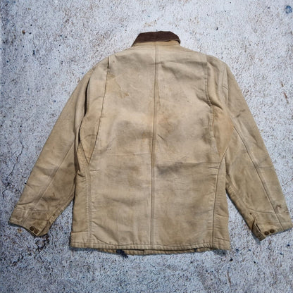 Carhartt Michigan Jacket Blanket Lined Beige Brown Men's Size 44 Tall Large