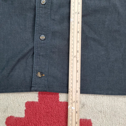 Carhartt Boxy Fit Cropped Shirt Short Sleeve Medium plain Black Button Up Skater Y2K Surf