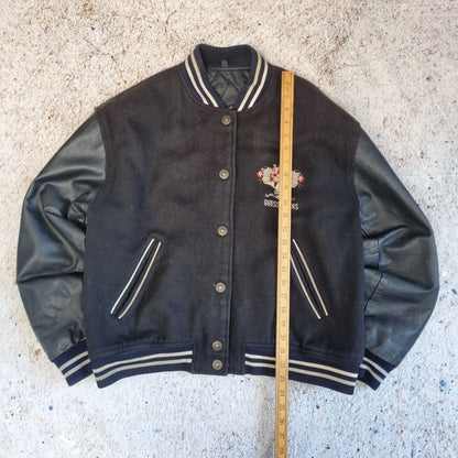 Guess Varisty Jacket Leather Jacket Womens Medium Marciano Edition Floral