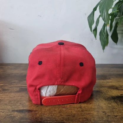 Vintage American Baseball Hat Snapback cap one size red excavating