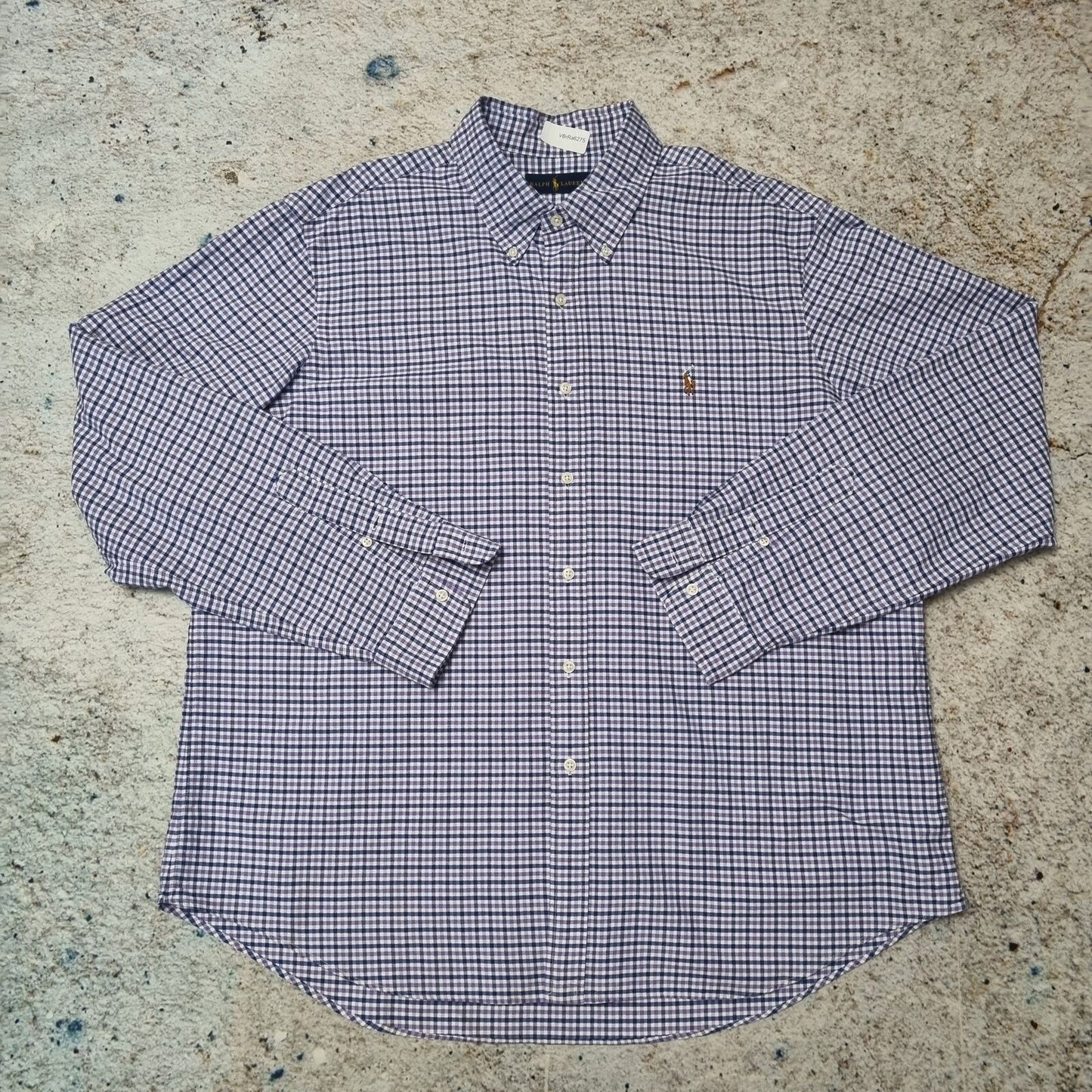 Ralph Lauren OXFORD SHIRT CHECK LONG SLEEVE - Purple - Size XL