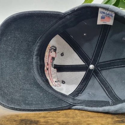 Vintage American Baseball Hat Snapback cap one size adjustable grey black Plumbing wrench