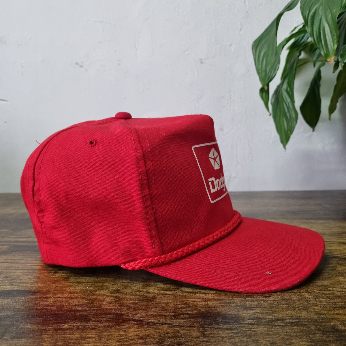 Vintage American Trucker Hat Snapback cap one size red Dodge Car