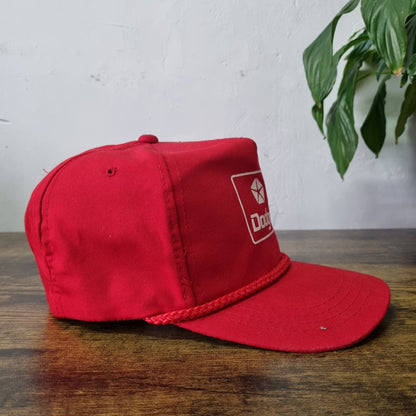 Vintage American Trucker Hat Snapback cap one size red Dodge Car