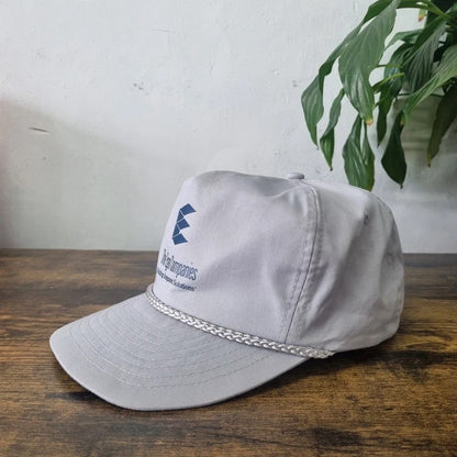 Vintage American Trucker Hat Snapback cap one size adjustable grey The egan companies