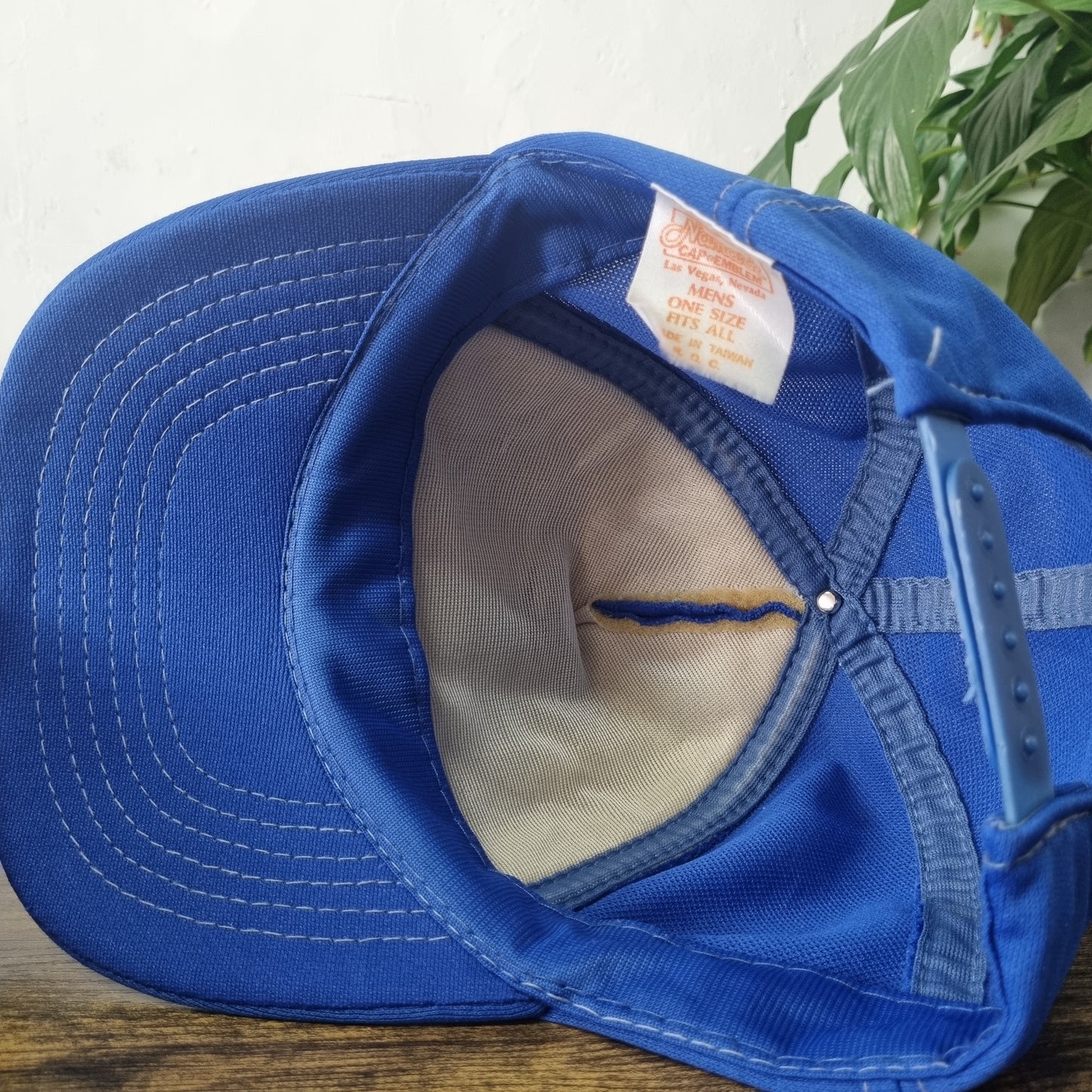 Vintage American Trucker Hat Snapback cap one size adjustable Blue Sperry Mapper