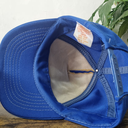 Vintage American Trucker Hat Snapback cap one size adjustable Blue Sperry Mapper