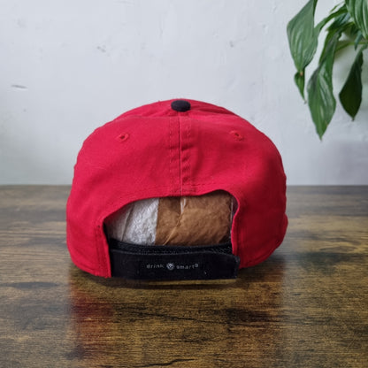 Vintage American Baseball Hat Snapback cap one size red Jim Beam racing