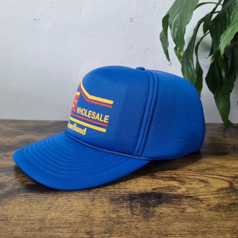 Vintage American Trucker Hat Snapback cap one size adjustable blue RSI wholesale
