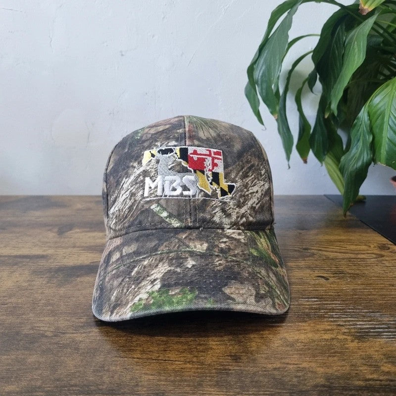 Vintage American Baseball Hat Snapback cap one size khaki green realtree camo deer maryland