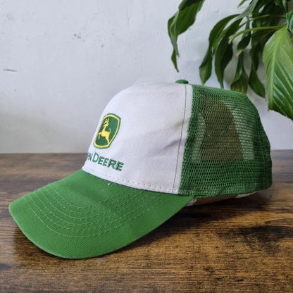 Vintage John Deere Baseball Hat Snapback cap one size adjustable green white