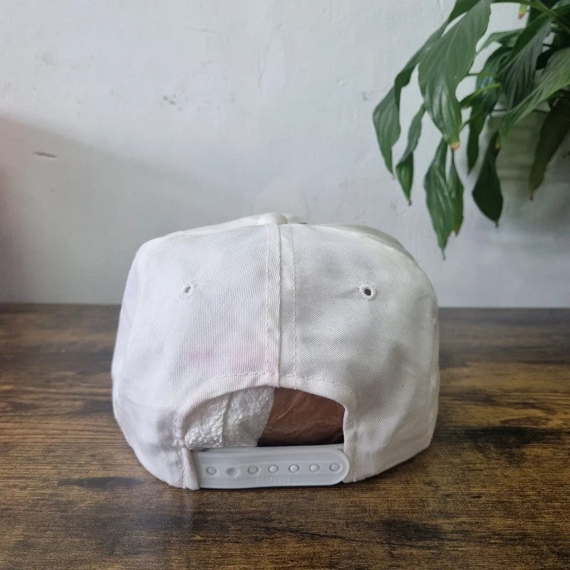 Vintage American Trucker Hat Snapback cap one size adjustable white Freescan inc