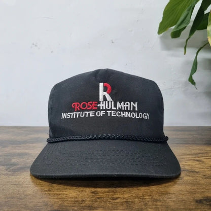 Vintage American Trucker Hat Snapback cap one size institute of technology black