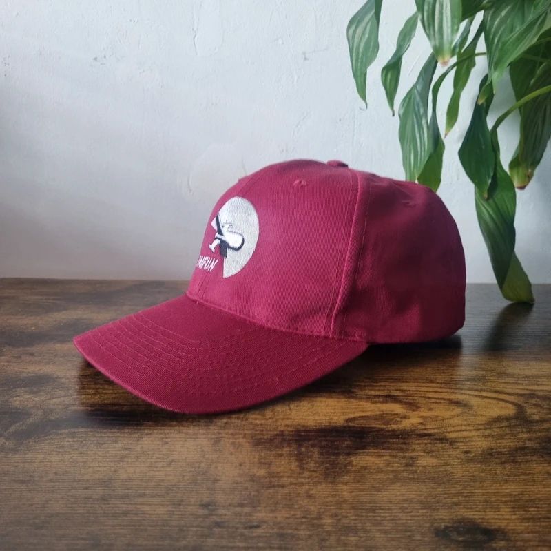 Vintage American Baseball Hat Snapback cap one size adjustable burgundy Taifun plane