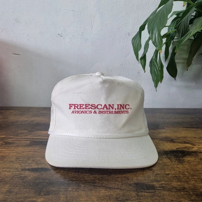 Vintage American Trucker Hat Snapback cap one size adjustable white Freescan inc