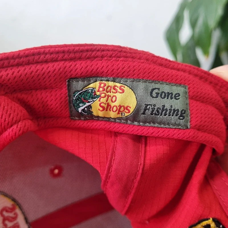 Bass Pro Shop Baseball Hat Snapback cap one size adjustable red