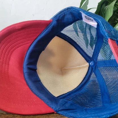 Vintage American Trucker Hat Snapback cap one size adjustable blue white friends don't lie
