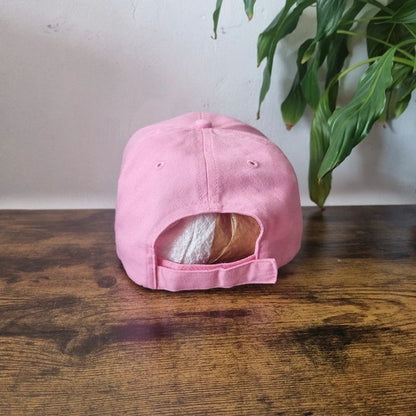 Vintage American Baseball Hat Snapback cap one size adjustable rose pink Ojibwa Casino