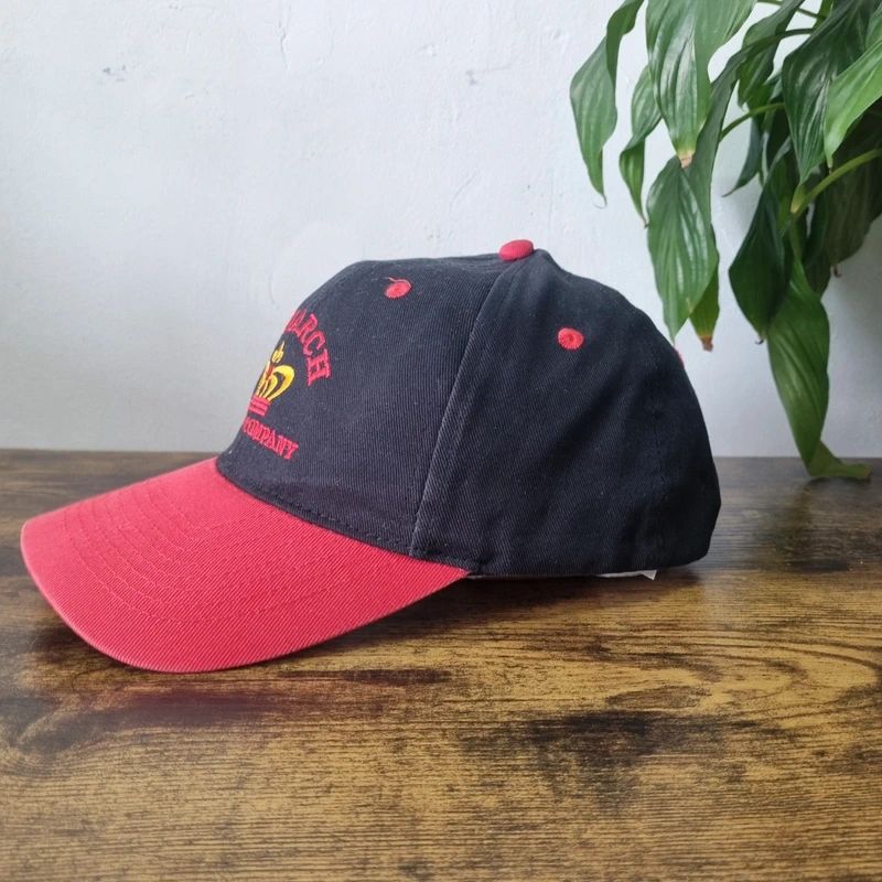 Vintage American Baseball Hat Snapback cap one size adjustable black red monarch paving company