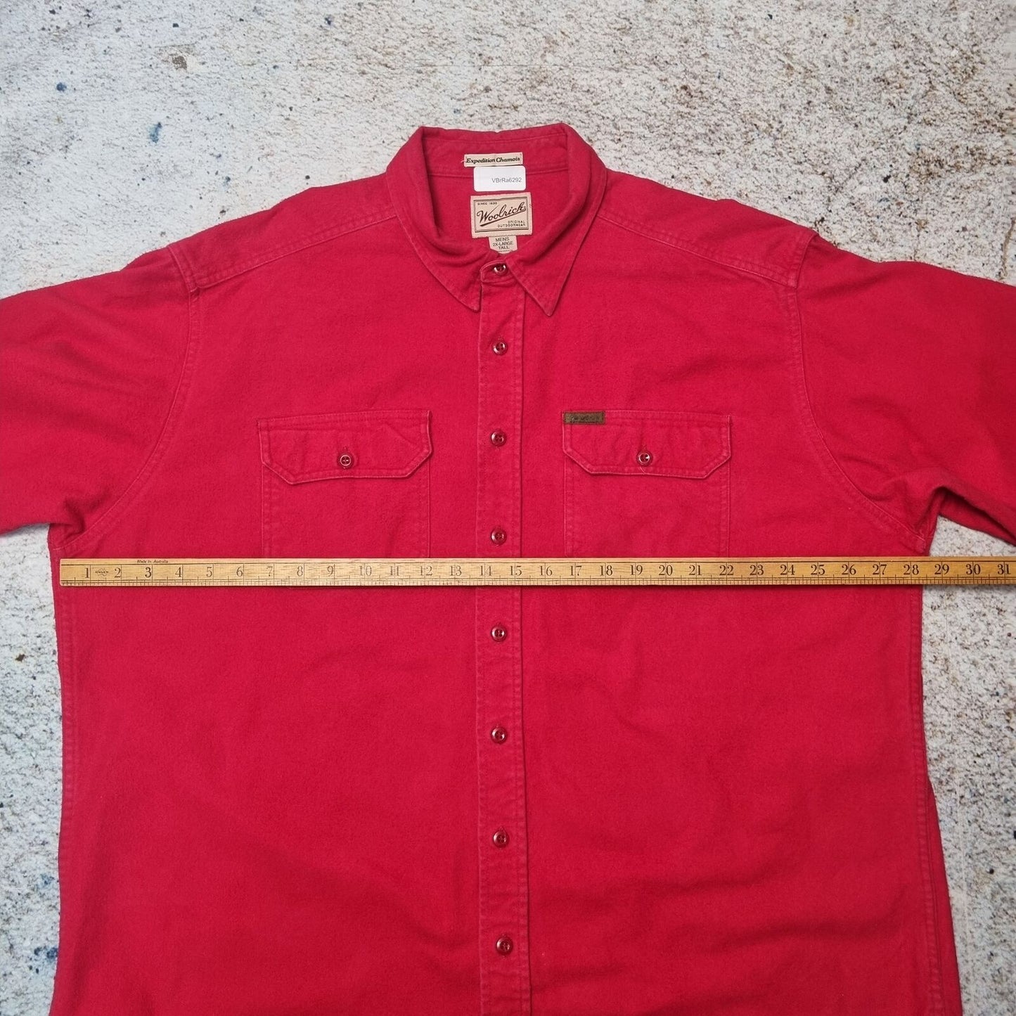 Woolrich FLANNEL SHIRT WOOLRICH VINTAGE WESTERN TALL FIT - Red - Size XXL