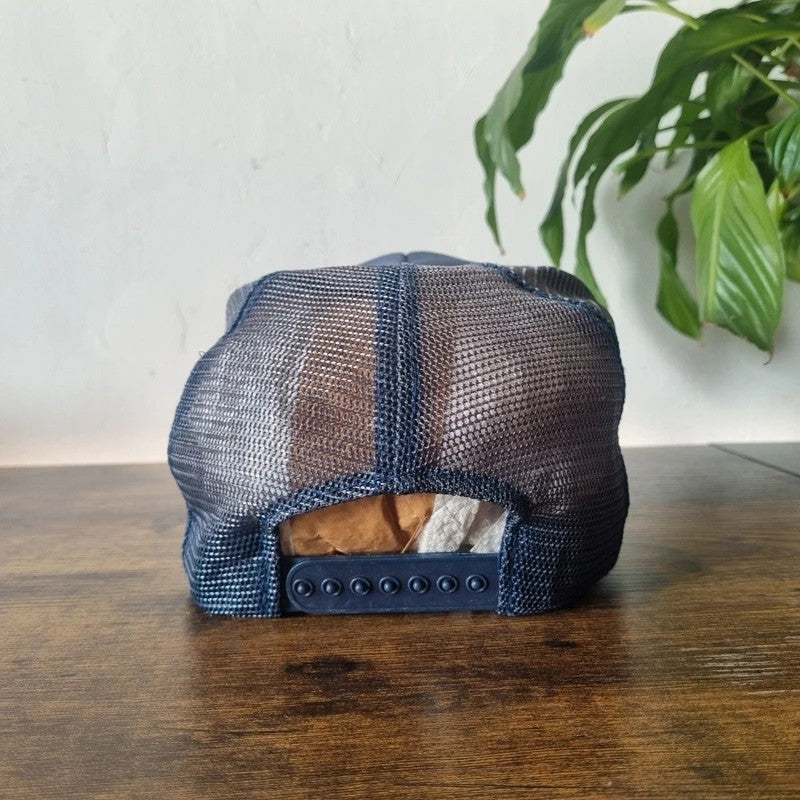 Vintage American Trucker Hat Snapback cap one size navy aluminium building system