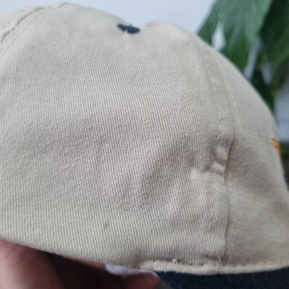 Vintage American Baseball Hat Snapback cap one size adjustable beige black shell  aeroshell plane