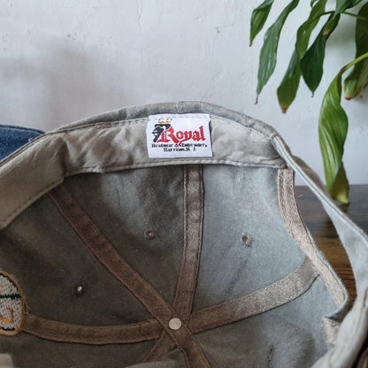 Vintage American Baseball Hat Snapback cap one size adjustable grey blue cayman island